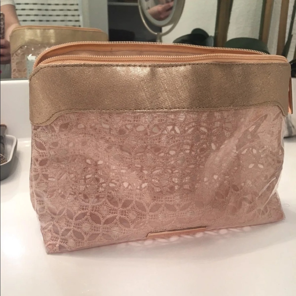 Tartan and twine cosmetic bag